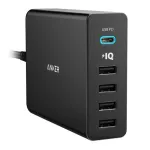 Adapter Charger (Adapter) Anker 60W Power Port+ 5x USB with Type-C [AK66] (Black)