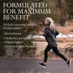 Solaray Vitamin D3 + K2 Soy Free 60 Vegcaps, Vitamin D 3+ K 2, without soybean, 60 Weigi, Capsules help nourish the bones.