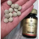 ธาตุเหล็ก Chelated Iron 100 Tablets Solgar® คีเลต ไอออน