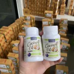 Coconut oil controls weight, hungry, full of long, NBL Coconut 1000 mg, Coconut Oil, Nualic Cold, 60 capsules.