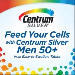 Centrum vitamins and minerals For a 50 -year -old man, Silver® Men 50+ Multivitamin/Mutimineral 65 Tablets Centrum®