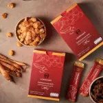 Longanic, longan juice mixed with white Krachai, 12 boxes, ready to drink from 100% natural natural extraction envelopes, helping to sleep well, relieve good memory.