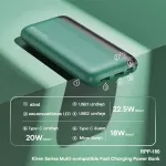Remax Power Bank RPP -80 Backup Battery capacity 20000mAh Charging fast 22.5W PD+QC maximum current