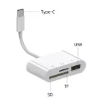 OTG Type C to SD Card Camera Reader 2 in 1 Transfer images to the phone or computer through the plug Type C