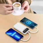 Power bank model RPP-102 backup battery capacity 20000mAh. Powerbank fast charging cable 3, portable LED screen