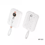 WK Power Bank Backup Battery WK Model WP-261 built-in charging cable 2 in1 capacity 10000mAh Powerbank Fast Charge. Fast charging. PD20W is portable.