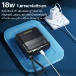 WK Power Bank, WP-309, built-in charging cable, 2 in1 capacity 10000mAh. Fast charging batteries PD20W/22.5W Powerbank LED screen