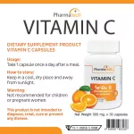 Vitamin C x 3 bottles of Vitamin C Farm to help fight free radicals. Build immunity, important substances, ascorbic, 60 mg, pharmatech