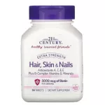 21st Century, Extra Strength Hair, Skin & Nails, 90 Tablets Skin Nail