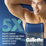 Gillette , Clear Gel , Men's ,Antiperspirant and Deodorant 3.8 oz107g,โรลออนระงับกลิ่นกาย