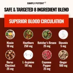 Simply Potent Blood Circulation & VEIN Support, 90 Capsules No.665