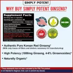 Simply Potent Ginseng 1000 mg, 180 Veggie Capsules No.672