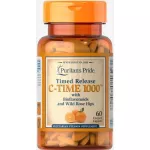 Puritan’s Pride , Vitamin C, 1000 mg , Bioflavonoids Rose hips, Timed Release ,60 capsule , วิตามินซี