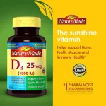 พร้อมส่งNature made. Vitamin D3, 25 mcg 1000 IU, 650 Softgels, วิตามินดี3 ,650เม็ด