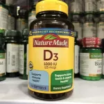 พร้อมส่งNature made. Vitamin D3, 25 mcg 1000 IU, 650 Softgels, วิตามินดี3 ,650เม็ด