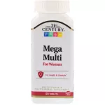 21st Century ,, Mega Multi for Men and Woman, Multivitamin & Multimineral, 90 Tablets