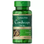 ใหม่,ถั่งเช่าสกัด, Cordyceps Mushroom, 750 mg, 60 เม็ด, Puritan's Pride,Cordyceps Mushroom 750mg 60 capsules