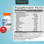 พร้อมส่ง Doctor’s Best, Digestive Enzymes, 90 Veg Caps, เอนไซม์ที่ช่วยย่อยอาหาร อาหารไม่ย่อย แก้ท้องอืด