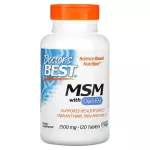 พร้อมส่ง Doctor's Best, MSM with OptiMSM, 1500 mg, 120 Tablets  บำรุงข้อต่อ เส้นผม ผิว เล็บ ด็อกเตอร์ส์เบสท์