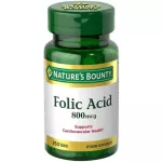 Nature's Bounty Folic Acid Maximum Strength 800 MCG 250 Tablets Falic Adid 250 tablets