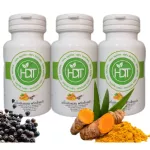 แคปซูลขมิ้นชันพริกไทยดํา Turmeric / Curcumin ขมิ้นชัน95% พริกไทยดำ 5% 100แคปซูล  3กระปุก
