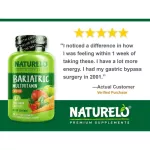 Naturelo Bariatric Multivitamin with Iron 60 Vegetarian Capsules. Vitamins combined with iron 60 vest capsules.
