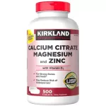 Kirkland Signature, Calcium +Magnesium + Zinc with Vitamin D3 ,500 Tablets