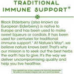 Nature's Way Black Elderberry 1,150 mg 100 Vegan Capsules แบล็คอัลเดอร์เบอร์รี่ ป้องกันหวัด 100 เวจจี้แคปซูล