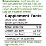 Nature's Way Black Elderberry 1,150 mg 100 Vegan Capsules แบล็คอัลเดอร์เบอร์รี่ ป้องกันหวัด 100 เวจจี้แคปซูล