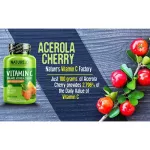NATURELO Vitamin C Acerola Cherry Extract with Citrus Bioflavonoids 90 Time Release Capsules วิตามินซี 90 เม็ด