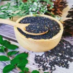 Cold black sesame oil 450 ml. Organic, free from chemicals, skin care, nourishing the heart, nourishing the heart, eating organic black keto, with organic Thailand /ifoam certification.