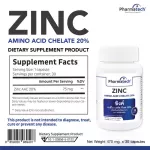 Zinc X 1 bottle of Pharmatech Sink Farm Tech Acne, Synn Synn, Amino, Acid, Zinc Amino acid chelet