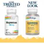 Solaray Magnesium 200 mg 100 VegCaps แมกนีเซียม 200 มิลลิกรัม 100 เวจจี้แคปซูล