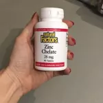Natural Factors, Zinc Chelet 25 mg 90 Tablets Sync 90 tablets