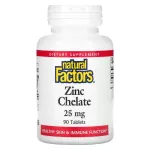 Natural Factors, Zinc Chelet 25 mg 90 Tablets Sync 90 tablets