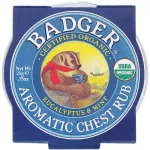 Badger Company Aromatic Chest Rub Eucalyptus & Mint 21 g บาล์มบรรเทาปวดเมื่อยกล้ามเนื้อและลดอาการคัดจมูก