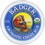 Badger Company Aromatic Chest Rub Eucalyptus & Mint 21 g บาล์มบรรเทาปวดเมื่อยกล้ามเนื้อและลดอาการคัดจมูก
