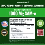 Simply Potent SAM-e , 1000 MG , 60 Vegetarian Capsules No.710
