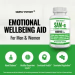 Simply Potent SAM-e , 1000 MG , 60 Vegetarian Capsules No.710