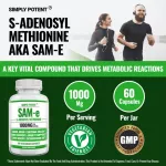 Simply Potent SAM-e , 1000 MG , 60 Vegetarian Capsules No.710