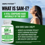 Simply Potent SAM-e , 1000 MG , 60 Vegetarian Capsules No.710