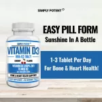 3 vitamin D natural grade formula !!! Simply Potent Vitamin D3 K2 MK7, 90 Chewable Tablets, No.711