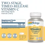 Solaray Timed-Release Vitamin C 1,000 mg 100 Tablets วิตามินซี 1000 มิลลิกรัม 100 เม็ด