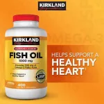 Ready to deliver Kirkland, Fish Oil, 1000 mg, 400 tablets, Kirgland, Fish Oil, 1000mg Mg, Natural Fish Oil, Heart, Vascular Brain