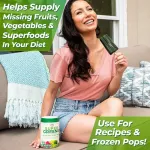 A total of 50 vegetable and fruits powder, Super Greens Alkalizing Formula Unfavored 300 G Country Farms® USDA Organic Green Foods Powder.