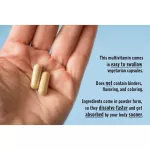 วิตามินและแร่ธาตุจากพืช สำหรับผู้ชาย Whole Food Multivitamin for Men 120 Vegetarian Capsules NATURELO®