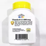 วิตามินบี12 Vitamin B-12 Prolonged Release 1000 mcg 110 Tablets 21st Century® B12