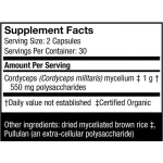 Cordyceps Energy Support 60 Vegetarian Capsules Host Defense® Mushrooms