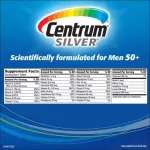 เซนทรัม วิตามินและแร่ธาตุรวมสำหรับผู้ชายวัย 50 ขึ้นไป Silver Men 50+ Multivitamin / Multimineral 250 Tablets Centrum®