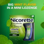 Nichent, Mini Lozenge Mint 2 MG 81 Lozenges Nicorette® Stop Smoking Aid, Nichert